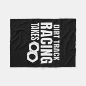 Mannen Dirt Track Racing Funny Race Quote Sprint C Fleece Deken (Voorkant (Horizontaal))
