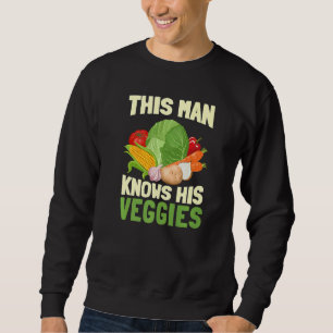 Mannen Dit Man kent zijn vegetgies Vegetable Organ Trui