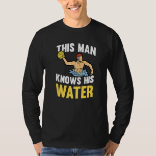Mannen Dit Man kent zijn waterzwemteam Waterpolo T-shirt
