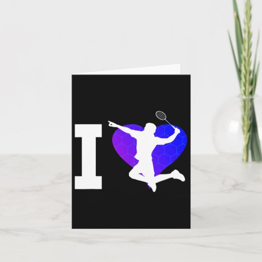 Mannen Dminton Player Shuttle Kaart (Voorkant)