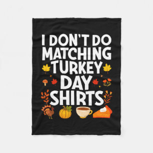 Mannen doen geen bijpassende turkey day-koppel fleece deken