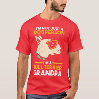 Mannen Dog Grandfather Bull Terrier Grandpa T-shirt