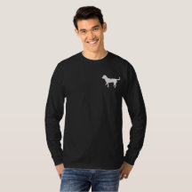 Mannen Donkere hoes Shirt zwart lab Silhouette