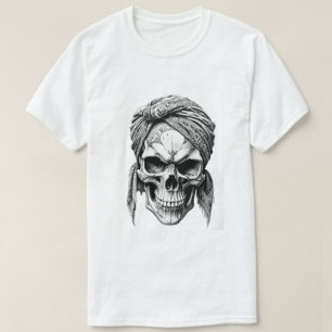 Mannen dood Hoofd Print Modern Wit T-shirt