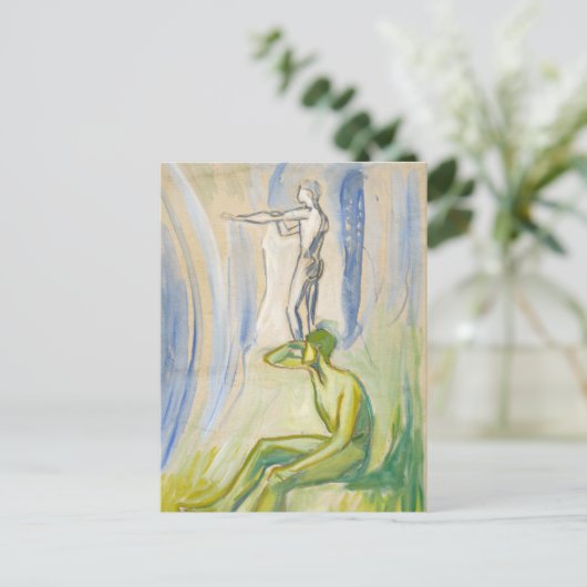 Mannen draaien naar de zon | Edvard Munch Briefkaart (Staand voorkant)