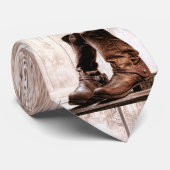 Mannen Dress Stropdas boots country rustige wester (Opgerold)