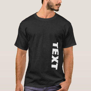 Mannen dubbelzijdige print grote vet lettertype te t-shirt
