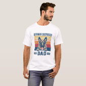 Mannen Duitse herdervader vader Retro German Sheph T-shirt (Voorkant volledig)