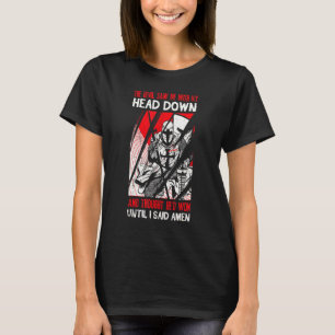 Mannen Duivel zag me met mijn hoofd naar beneden, T-shirt