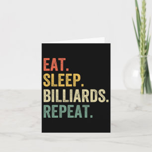 Mannen Eat Sleep Billiards Herhalen Funny Pool Pla Kaart