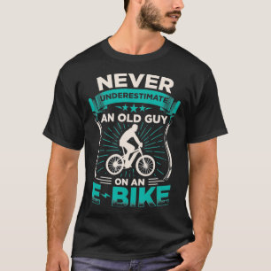 Mannen EBike Cyclist Electric Mountain Bike Dad T-shirt