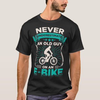 Mannen EBike Fietser Electric Mountain Bike Papa T-shirt