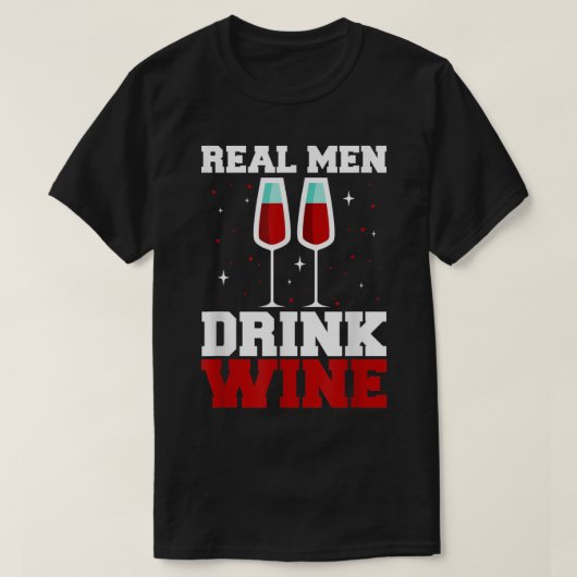 Mannen Echte mannen drink vaderdag T-shirt (Design voorkant)