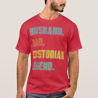 Mannen echtgenoot pap Custodian Legend Vader T-shirt