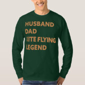 Mannen echtgenoot pap Kite Flying Legend Funny Kit T-shirt (Voorkant)