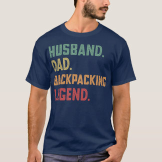 Mannen echtgenoot pap rugzak leenwandelaar t-shirt