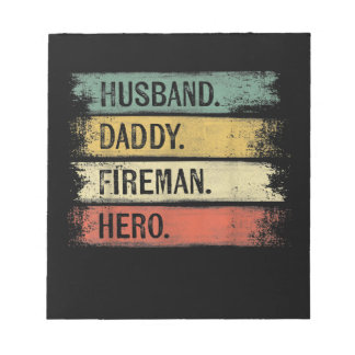 Mannen echtgenoot papa Fireman Hero Firefighter Notitieblok