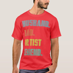 Mannen echtgenoot vader kunstleraar wetende vader t-shirt