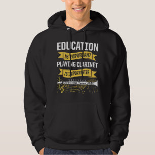Mannen educatie is belangrijk om Clarinet te spele Hoodie