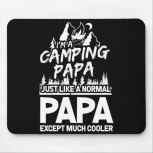 Mannen een camping papa grappige camping themed sh muismat