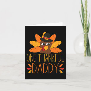 Mannen Een Dankbaar Papa Turkije Thanksgiving Herf Kaart