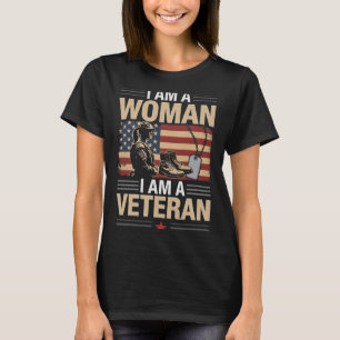 Mannen Een Vrouw Veteraan Usa Amerikaans Patriotti T-shirt