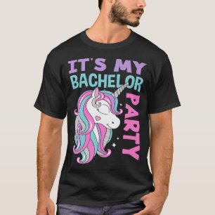 Mannen Eenhoorn Mannen Het Is Mijn Bachelorfeest T-shirt