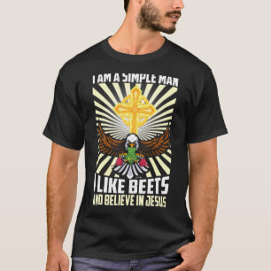 Mannen eenvoudig Man zoals bietenvlees gelooft in T-shirt