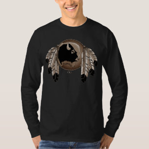 Mannen Eerste Natie Shirt Metis Wildlife Shirten