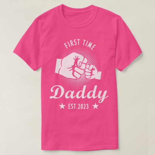 Mannen Eerste Papa Oost 2023 Pap Zwangerschap Anno T-shirt (Design voorkant)