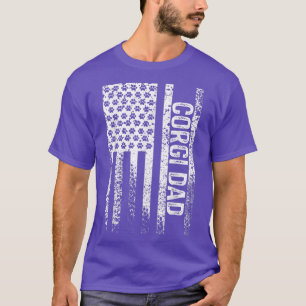 Mannen eigenaar van Corgi: Amerikaanse vlag Corgi T-shirt
