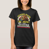 Mannen El Jefe Grilling Stand Back Mexicaanse Pap  T-shirt (Voorkant)