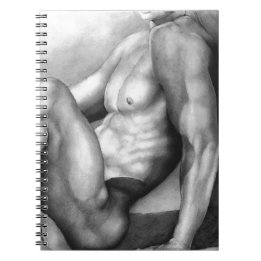 Mannen Elegant Fine Art Nude-male trekkool Notitieboek