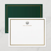 Mannen Elegant Golfing Notitiekaartje (Voorkant / Achterkant)