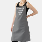 Mannen Elegant Gray Modern Simple Pap Chef Schort (Insitu)