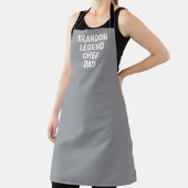 Mannen Elegant Gray Modern Simple Pap Chef Schort (Insitu)