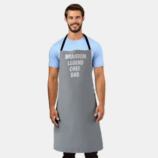 Mannen Elegant Gray Modern Simple Pap Chef Schort