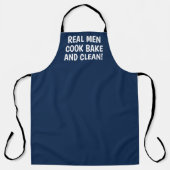 Mannen Elegant Navy Blue Modern Simple Pap Chef Schort (Voorkant)