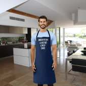 Mannen Elegant Navy Blue Modern Simple Pap Chef Schort
