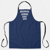 Mannen Elegant Navy Blue Modern Simple Pap Chef Schort (Voorkant)