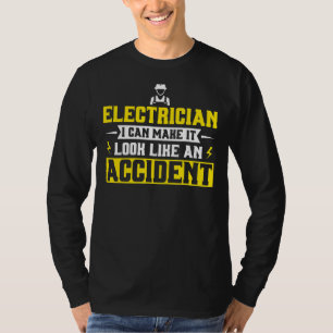 Mannen elektricien die ik kan laten zien als een m t-shirt