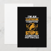 Mannen elektricien grappig ben ik een elektricien notitiekaartje (Voorkant / Achterkant)