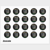 Mannen elektrische netwerkapparatuur ondersteunt u ronde sticker (Vel)