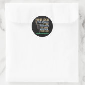 Mannen elektrische netwerkapparatuur ondersteunt u ronde sticker (Tas)