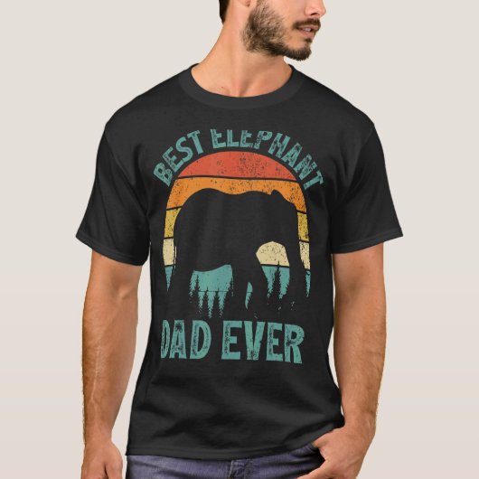 Mannen Elephant  Best Elephant Pap Ever Fath T-shirt (Voorkant)
