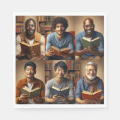 Mannen en boeken servet (Voorkant)