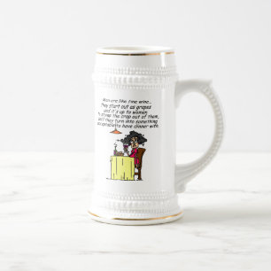 Mannen en FIne Wine Humor Bierpul