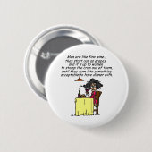 Mannen en FIne Wine Humor Ronde Button 5,7 Cm (Voorkant /achterkant)