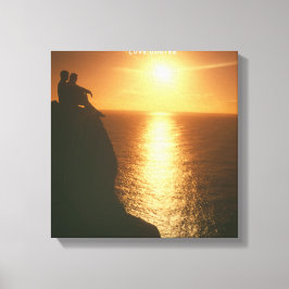 Mannen en Sun canvas Afdruk