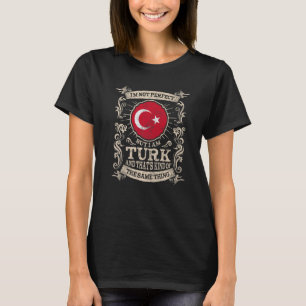 Mannen en vrouwen die onder de vlag van Turkije va T-shirt